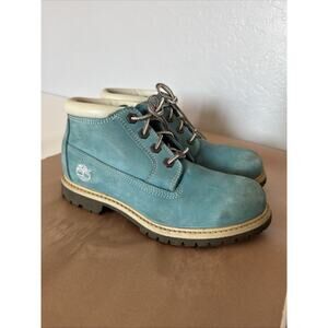 TIMBERLAND Women’s Nellie Waterproof Chukka Boots Nuback Leather Teal - Size 7.5